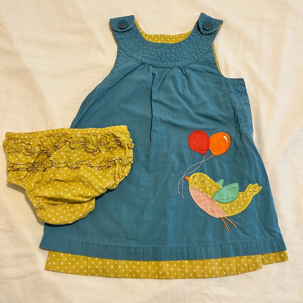 Baby Boden Balloon Bird Pinnie